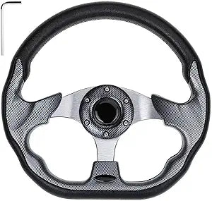 LEAPGOMAX Golf Cart Steering Wheel with Ergonomic Design