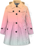 Girls Waterproof Hooded Trench Coat Raincoat - Lightweight & Windproof