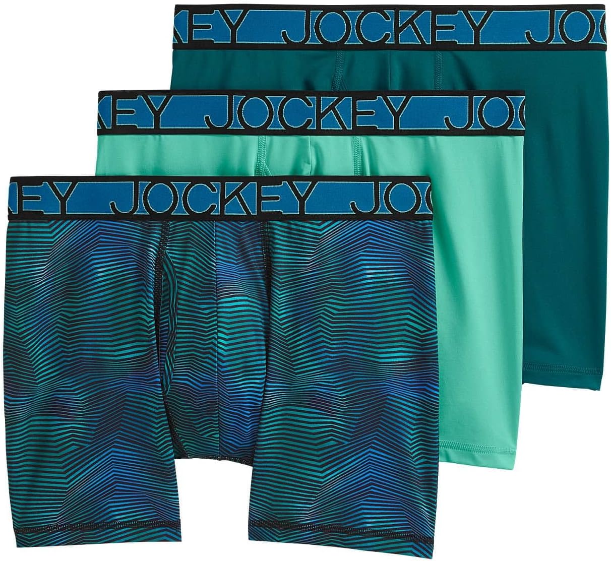 Jockey Men's Underwear Active Microfiber 5in Boxer Briefs - 3 Pack