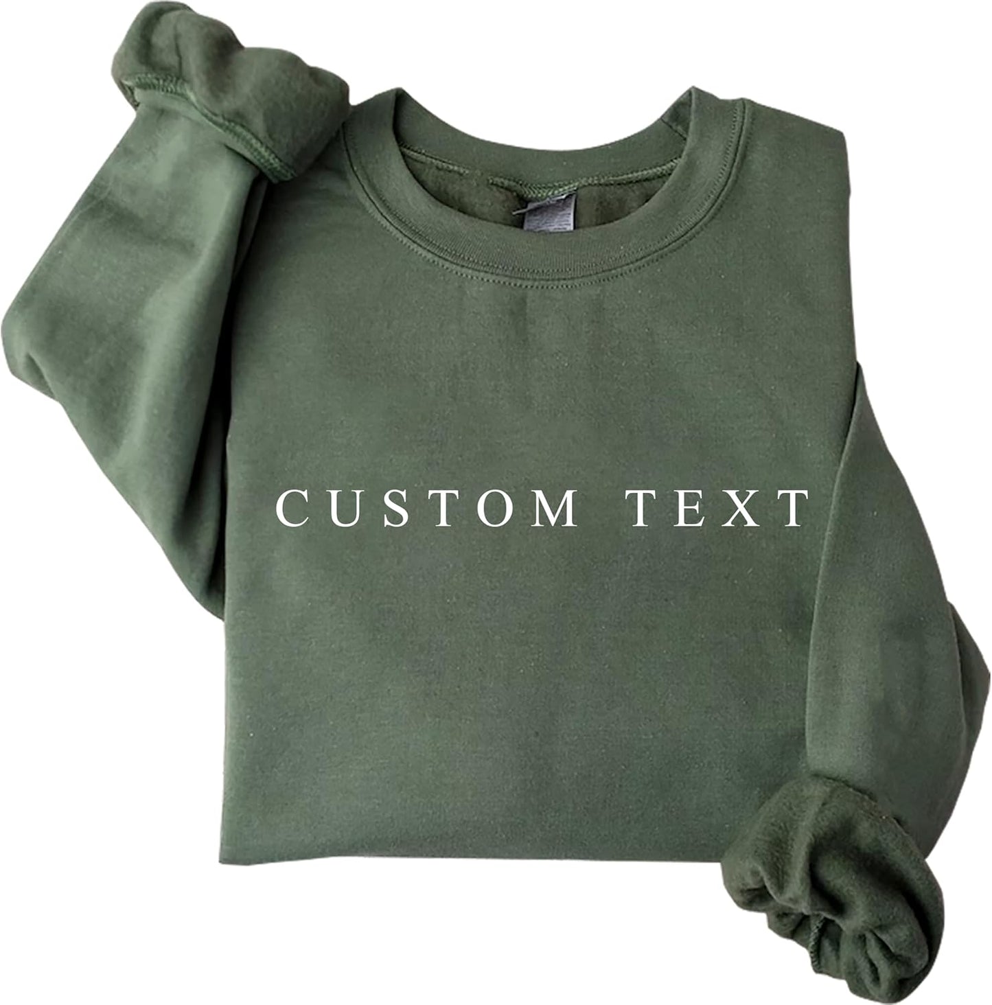 Personalized Custom Text Christmas Sweatshirt for Women by LullabyMall