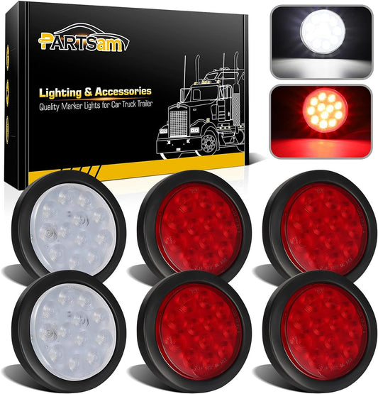 Partsam 6Pcs 4 Inch Round LED Trailer Tail Lights Kit Review