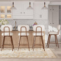 MALOL PU Leather Swivel Bar Stools Set of 4 for Kitchen