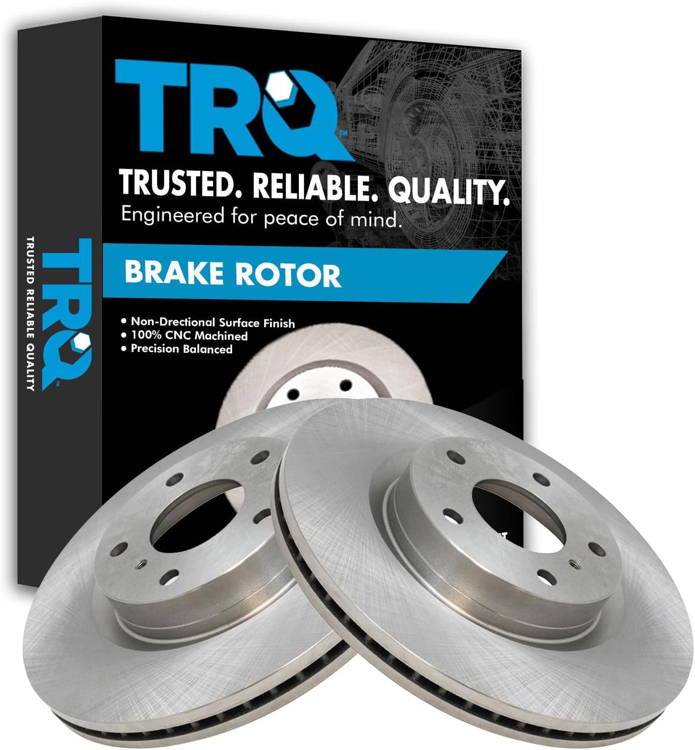 TRQ Front Brake Rotors Set for 2003-2005 Nissan 350Z & G35