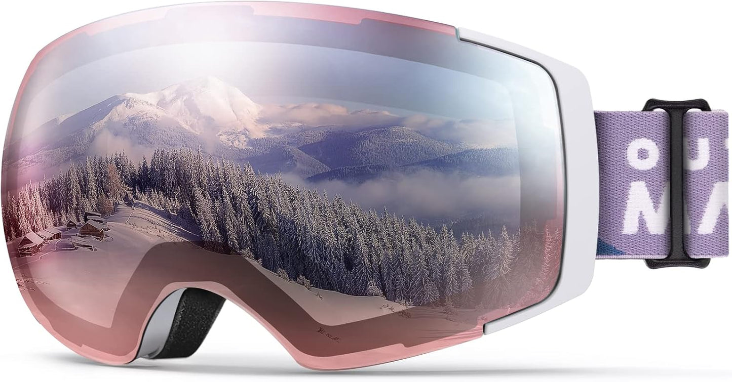 OutdoorMaster Ski Goggles PRO - Frameless Design for Clarity
