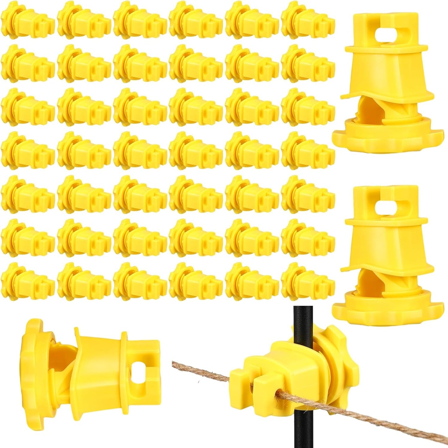 Frienda 100 Pcs Electric Fence Wire Insulators for Farm Use