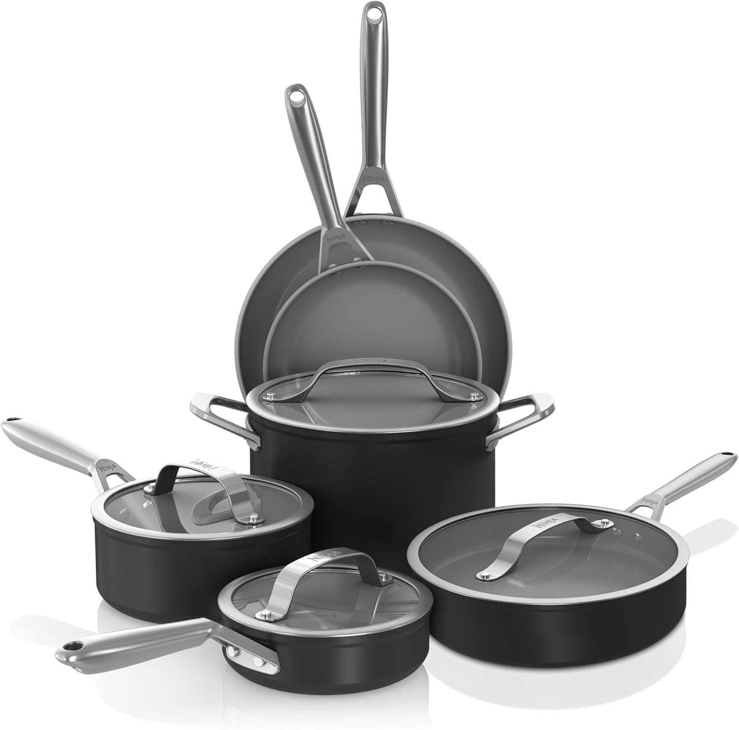 Ninja Ceramic Pro 10-Piece Cookware Set for Every Kitchen