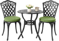 NUU GARDEN 3-Piece Outdoor Bistro Set with Umbrella Hole
