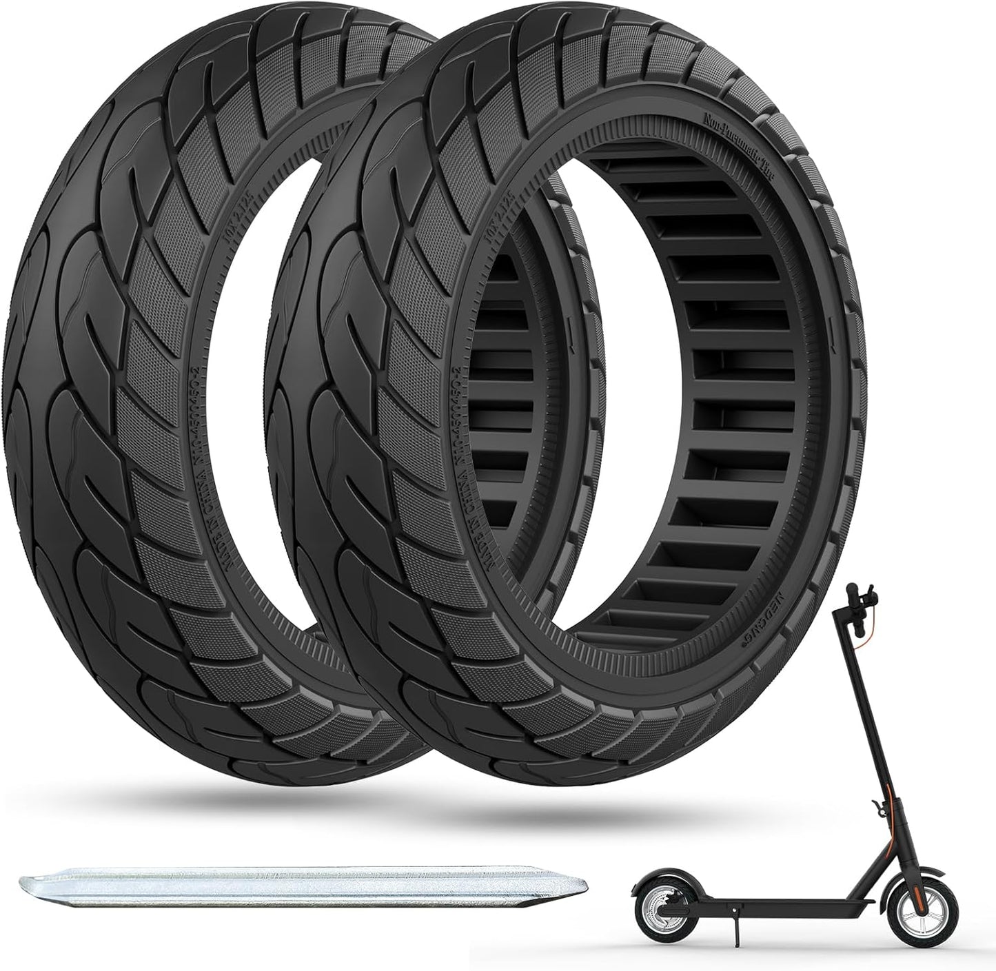 10x2.125 Solid Scooter Tire for Gotrax and Ninebot Models