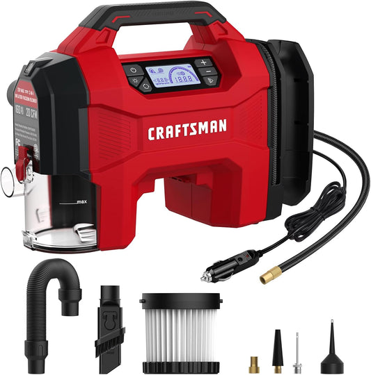 CRAFTSMAN 3-IN-1 Inflator/Vac/Blower: Versatile Portable Power