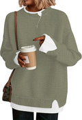 Disamer Womens Knit Cowboy Chic Oversized Sweater - Cozy Fall Pullover