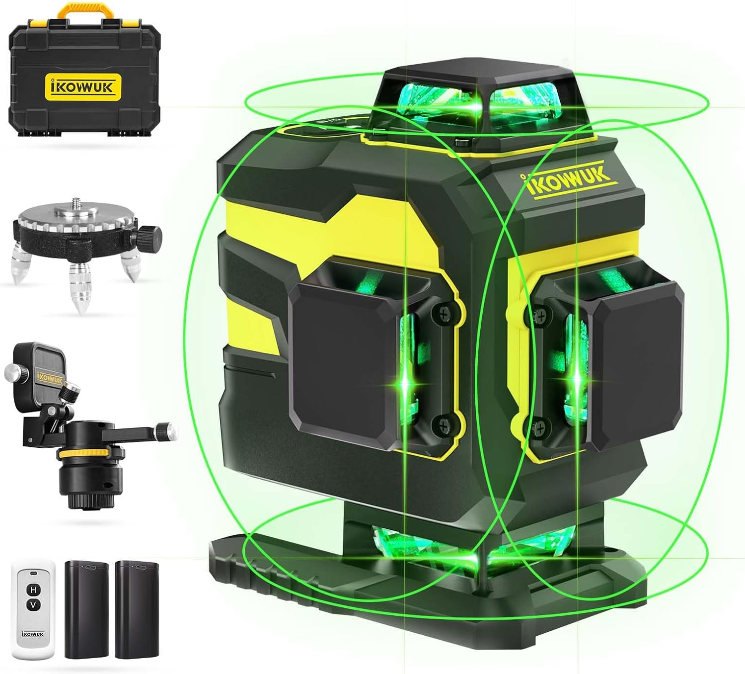 IKOVWUK 4x360 Laser Level Pro Kit for Precision Construction