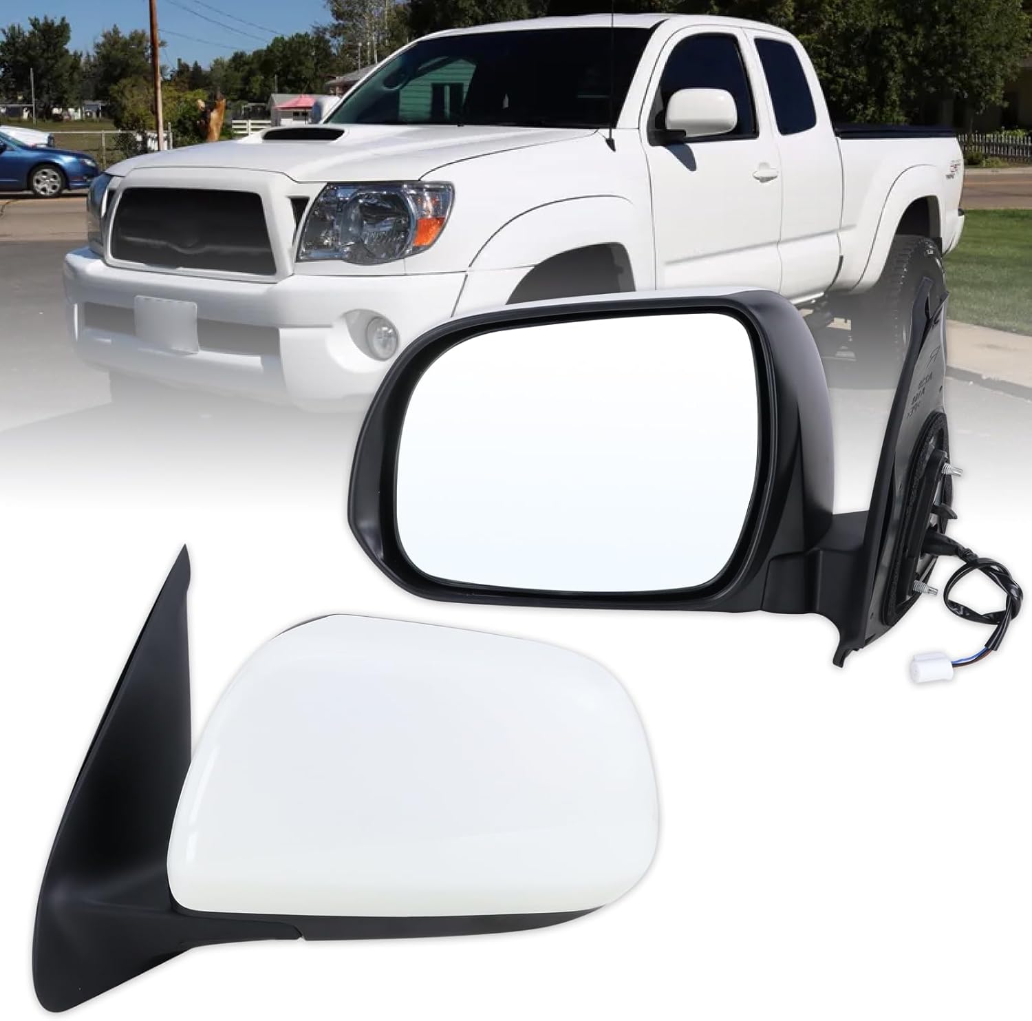 Left Driver Side Mirror for 2005-2011 Toyota Tacoma - Power Glass