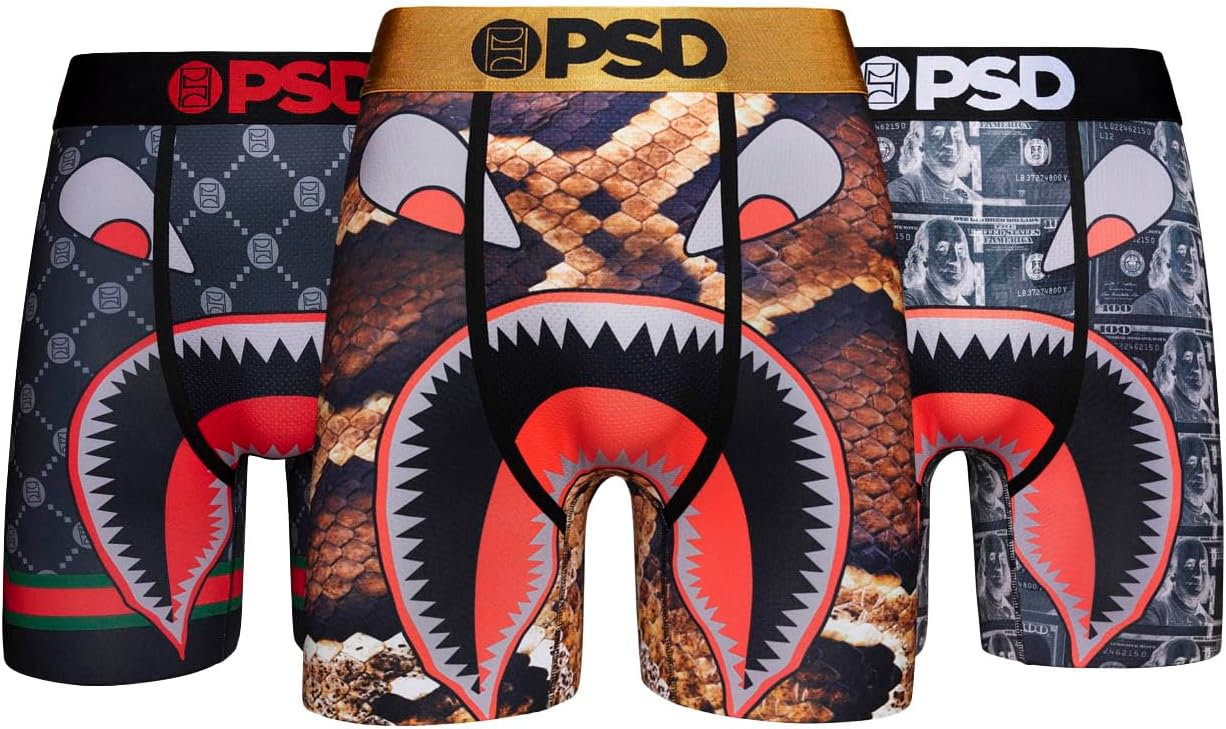 PSD Underwear Mens Boxer Briefs - Soft Breathable Comfort