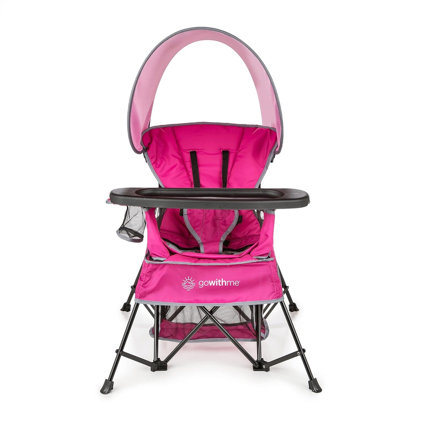 Baby Delight Portable Chair with Sun Canopy | 3 Growth Stages | Pink