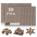 10 Pack Walnut Plywood Sheets 12x12x1/8 in - Ideal for Laser Cutting