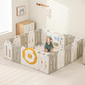Foldable Playpen Portable Kids Play Yard with 18 Panels - Safe