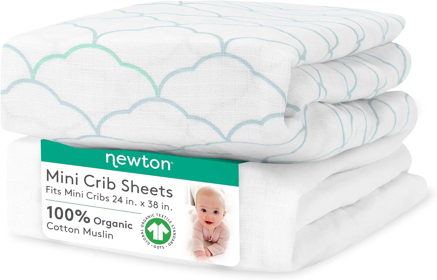 Newton Baby Mini Crib Fitted Sheets for Safe Sleep Comfort