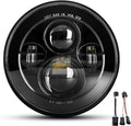 Dot Approved 7in Black LED Headlight Compatible with Harley Touring