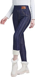 Women Fleece Lined Thick Thermal Leggings - High Waist Warm
