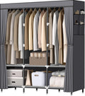 Portable Wardrobe Closet with Shelves and Hanging Rods - Sturdy