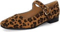Mesh Ballet Flats Leopard Mary Jane Shoes - Comfortable Everyday Wear