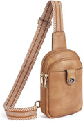 Small Leather Crossbody Bag for Women - Compact Multi-Pocket Sling