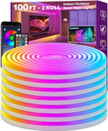 SINLEY Led Neon Rope Lights 100FT - Flexible RGB Neon Strip Lights