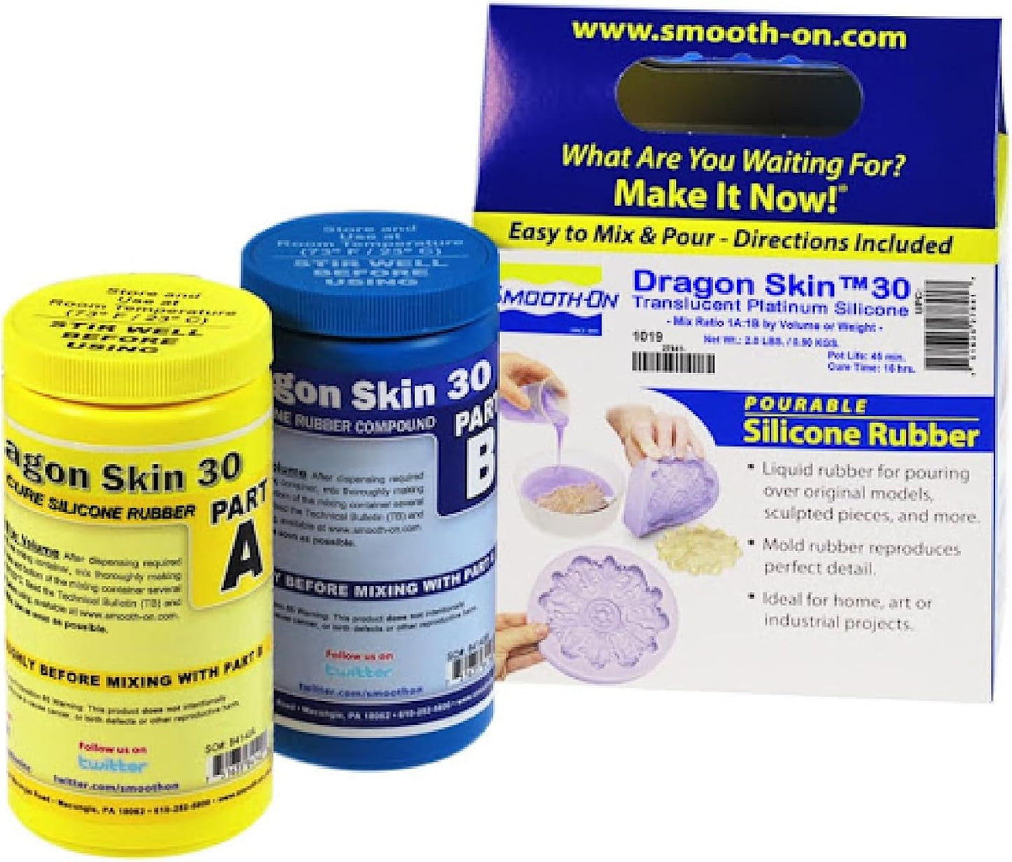 Smooth-On Dragon Skin 30 Mold Making Silicone Rubber Trial Unit