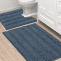 H.VERSAILTEX Bathroom Rug Sets for Soft Non Slip Chenille Comfort