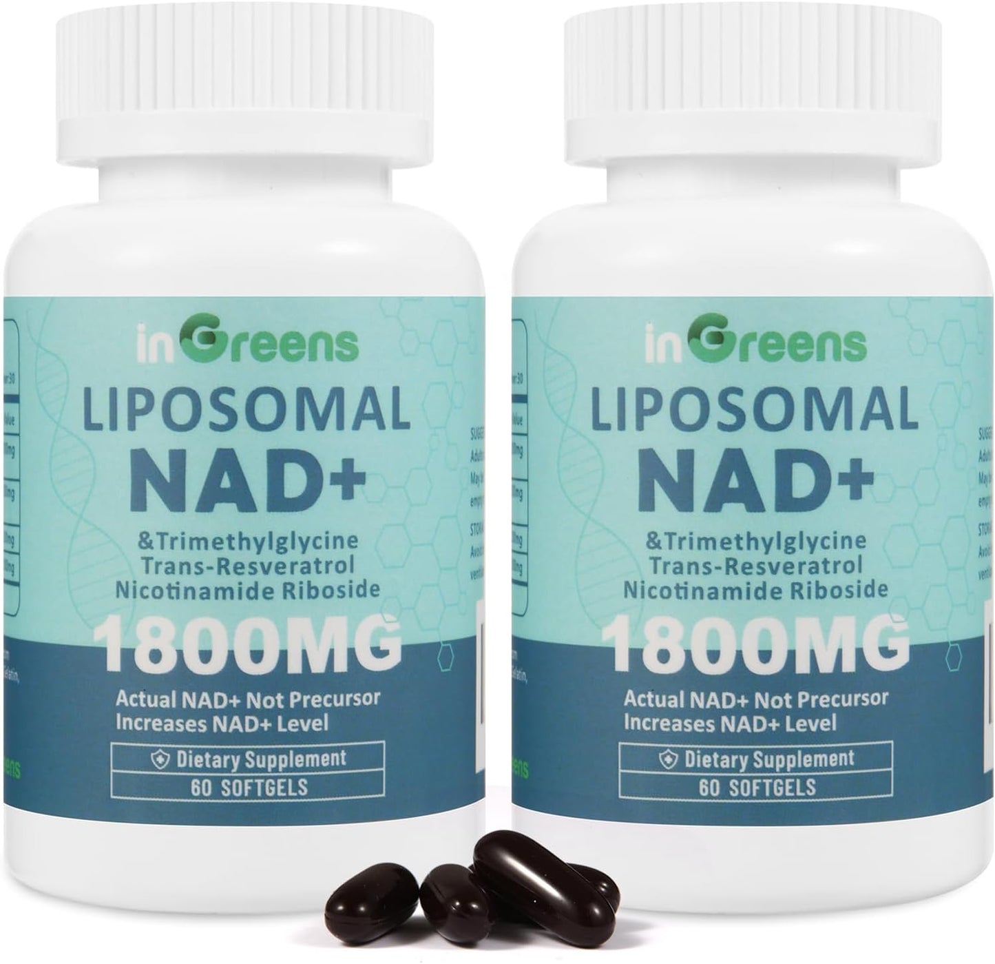 Liposomal NAD+ Supplement 1800 mg for Cellular Energy Boost