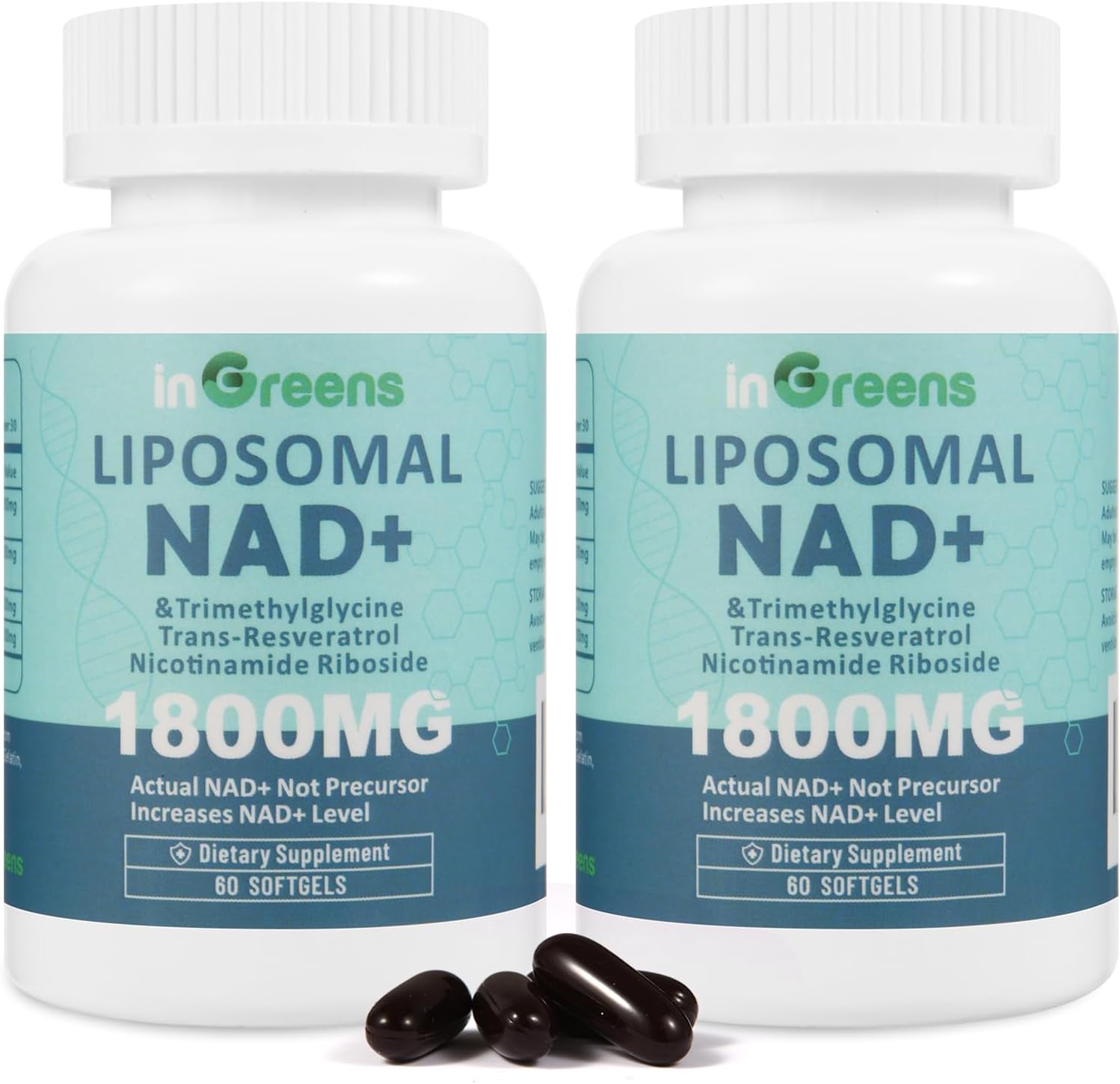 Liposomal NAD+ Supplement 1800 mg for Cellular Energy Boost