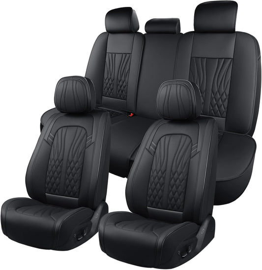 Leather Seat Covers Full Set for Cars, SUVs, and Trucks