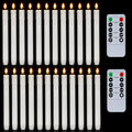 Homemory 24 Pcs Flameless Taper Candles 9.6 in - Remote Timer Dimmer