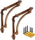Decorative Shelf Brackets 7 x 1.5 x 7 in Copper Cast Iron - Durable