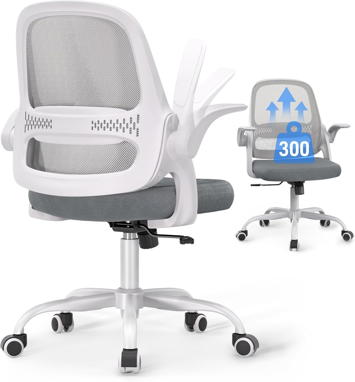 Ergonomic Mesh Office Chair with Flip-Up Arms for Comfort