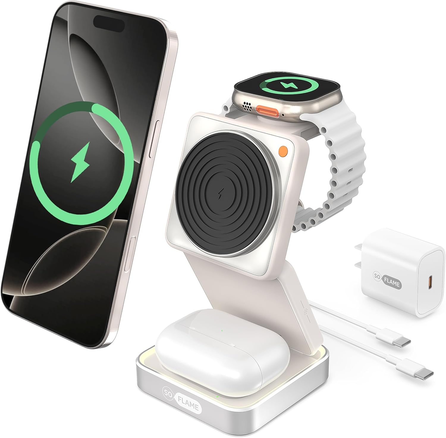 3 in 1 Magnetic Wireless Charging Station for Apple Devices