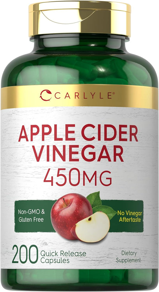 Carlyle Apple Cider Capsules | 450mg | Non-GMO | 200 Pills