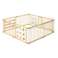 ZETY Natural Wood Baby Playpen 8 or 10 Panel - Clean Modern Play Yard
