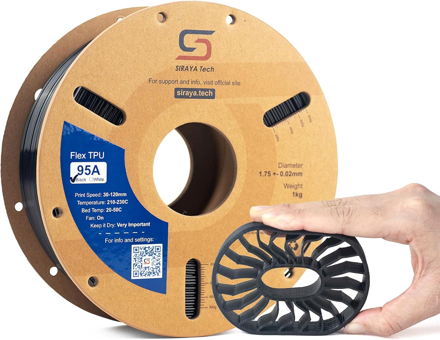 Siraya Tech Flex TPU 95A Filament for Flexible 3D Printing