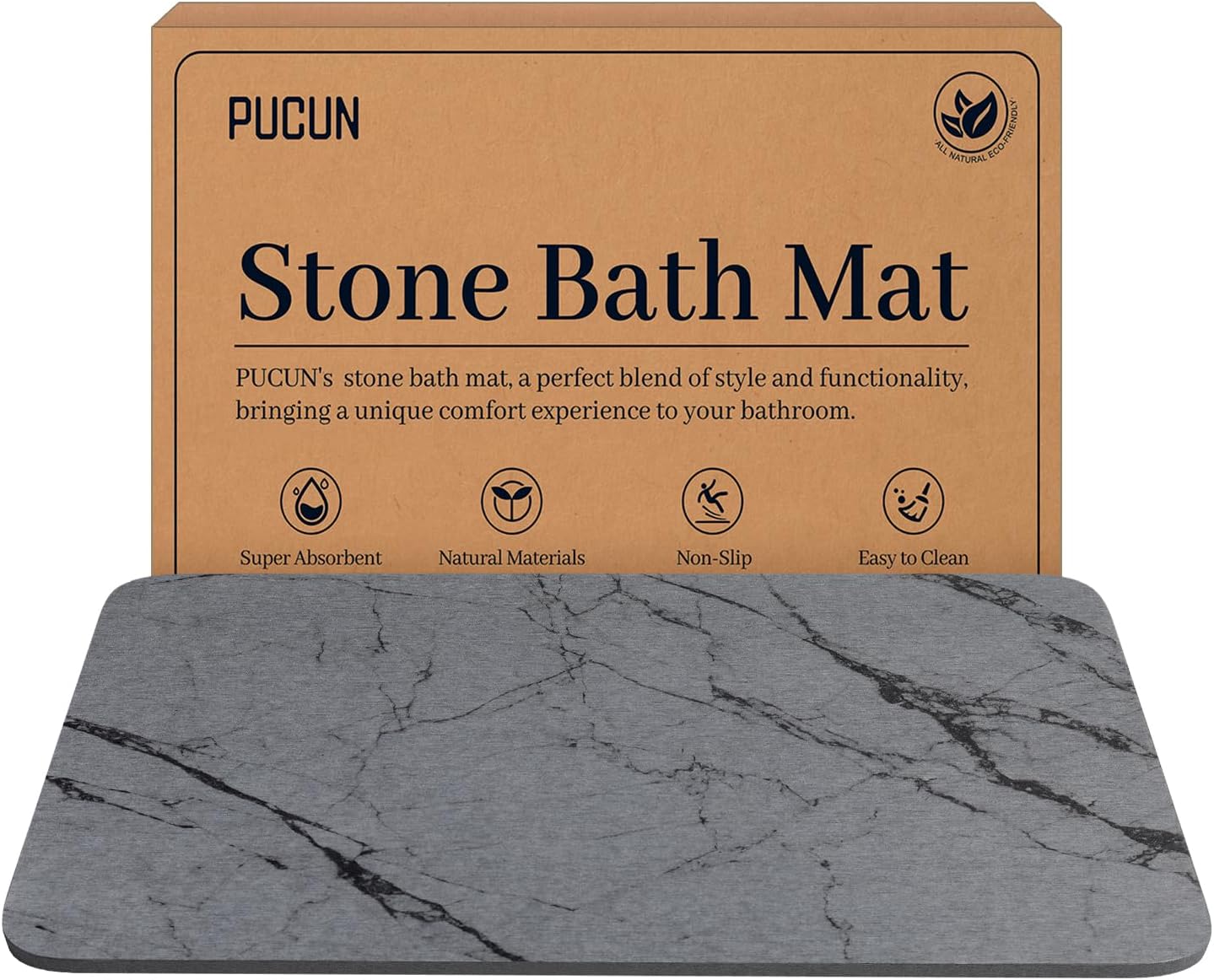 Quick Dry Diatomaceous Earth Bath Mat for Stylish Bathrooms