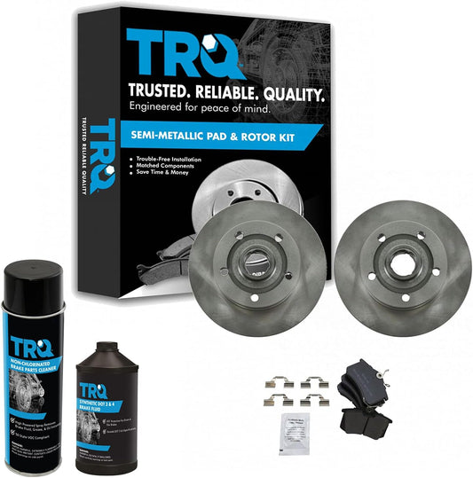 TRQ Rear Brake Pad & Rotor Kit for 2002 Audi A4 1E0698451