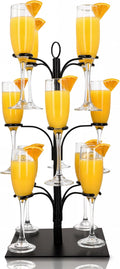 Drink Stand Cocktail Tree - Holds 12 Glasses for Mimosa Bars