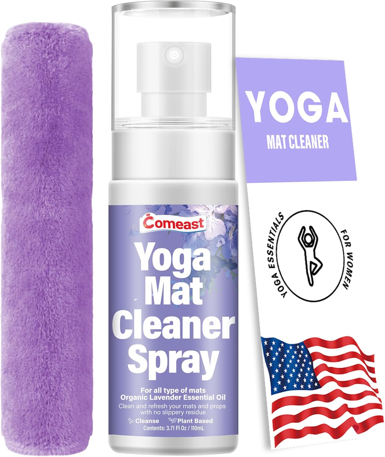 Organic Lavender Yoga Mat Cleaner - Residue-Free Deep Clean