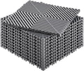 12 x 12 Interlocking Drainage Mat 12 Pack - Extra-Thick Gray Tiles