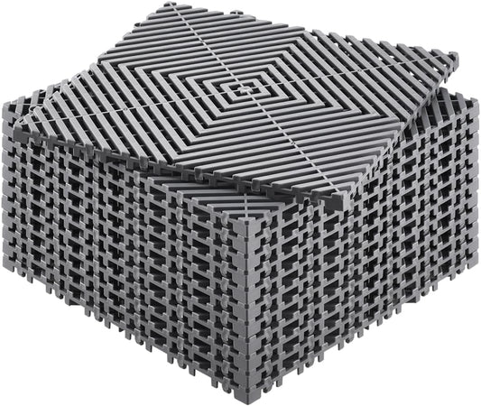 VEVOR Interlocking Drainage Mat for Garage, Garden, and More