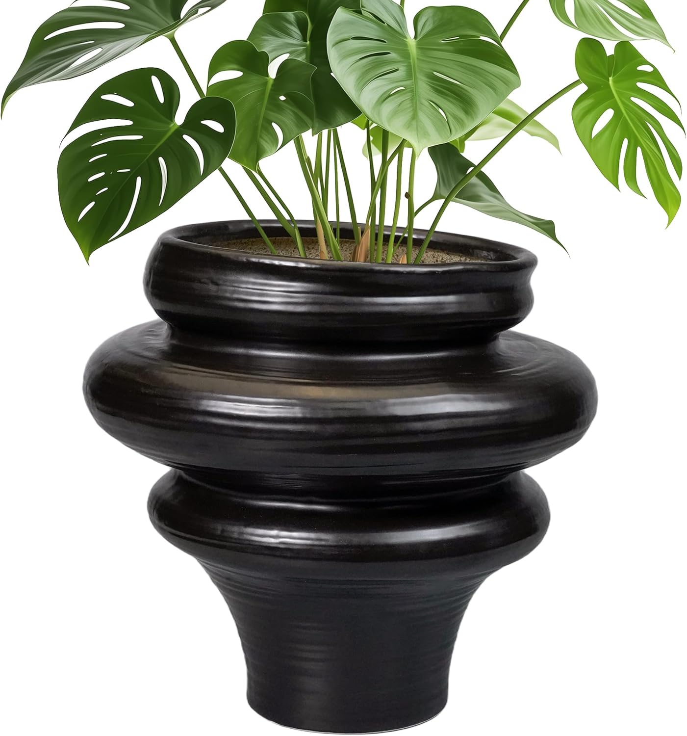 Ceramic Plant Pots 11 Inch for Indoor Outdoor Plants and Decor
