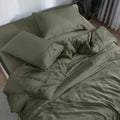 DOZ Sheet Set Olive Queen - 100% Viscose Bamboo, Buttery Soft