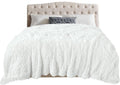 Extra Soft Fuzzy Faux Fur Blanket Queen Size 78x90 - Reversible Cozy