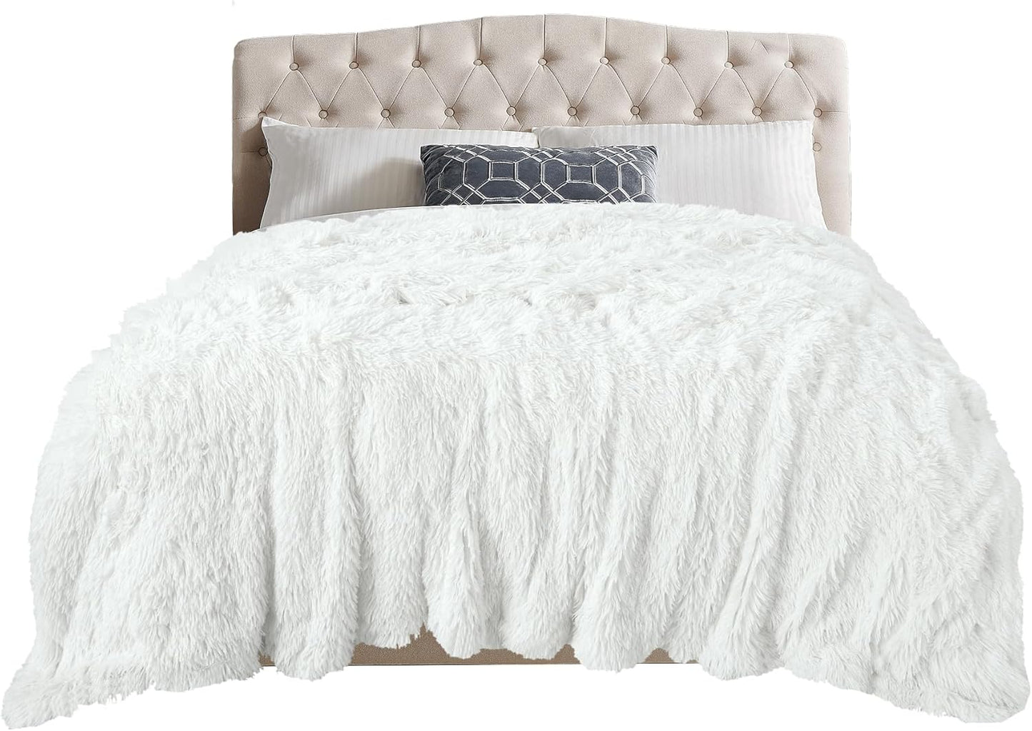 TOONOW Extra Soft Fuzzy Faux Fur Blanket for Cozy Comfort