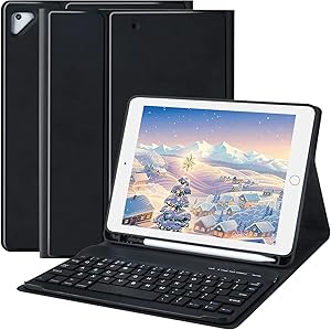 iPad 9.7 inch Case with Detachable Keyboard for 2018 6th Gen